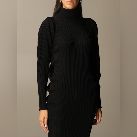 BOTTEGA VENETA 🖤 Ribbed Wool Turtleneck Dress - Picture 7 of 13